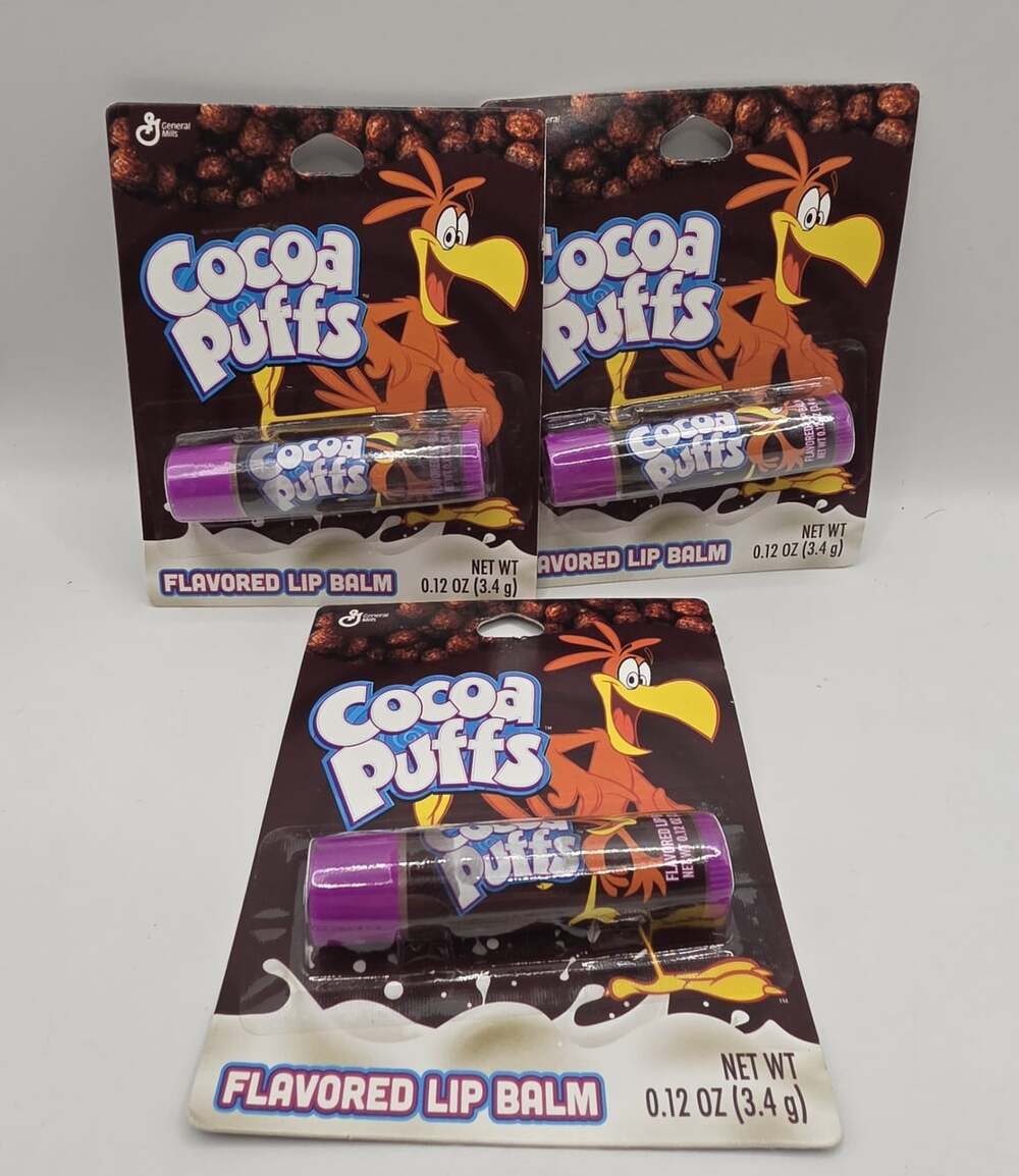 3 General Mills Cocoa Puffs Cereal Flavor Lip Balm Lot